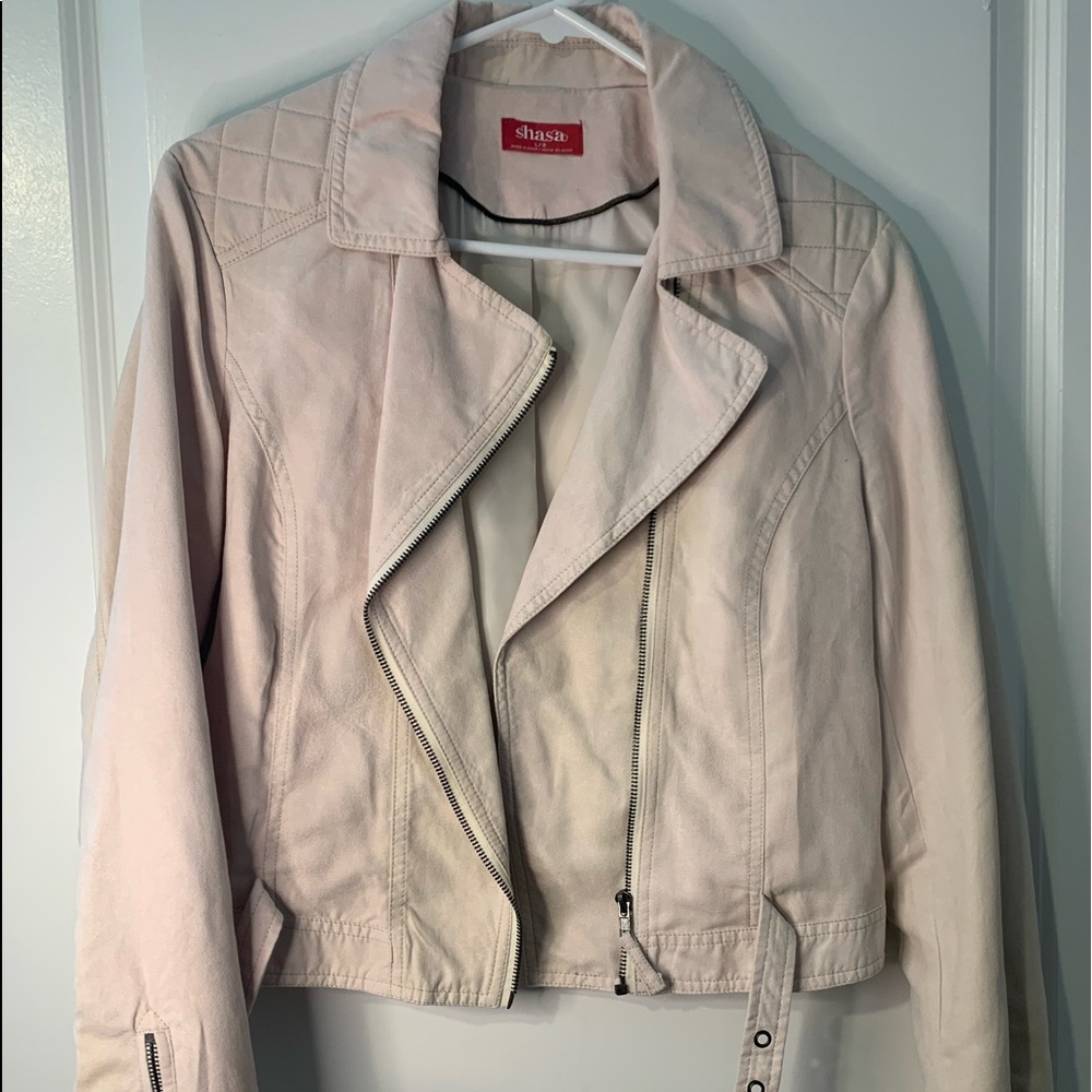 Shasa tan leather jacket